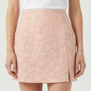 Wild Fable Pink Floral Jacquard Mini Skirt Size 2